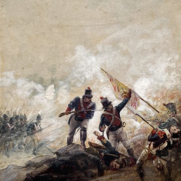 GUILLERMO DA RELos hermanos Miguel y Alejandro Gallardo arrebatando en la Batalla de Suipacha una bandera al ejército