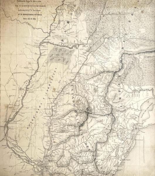 Carta Geográfica del Estado Oriental del Uruguay y posiciones adyacentes.