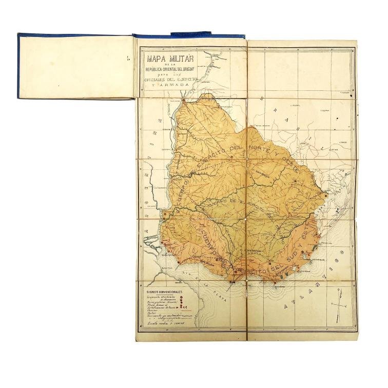 ROBERTO ARMENIO. Mapa Militar de la República O. del Uruguay.