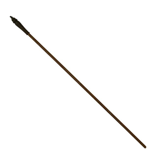 Bastón en madera y bronce