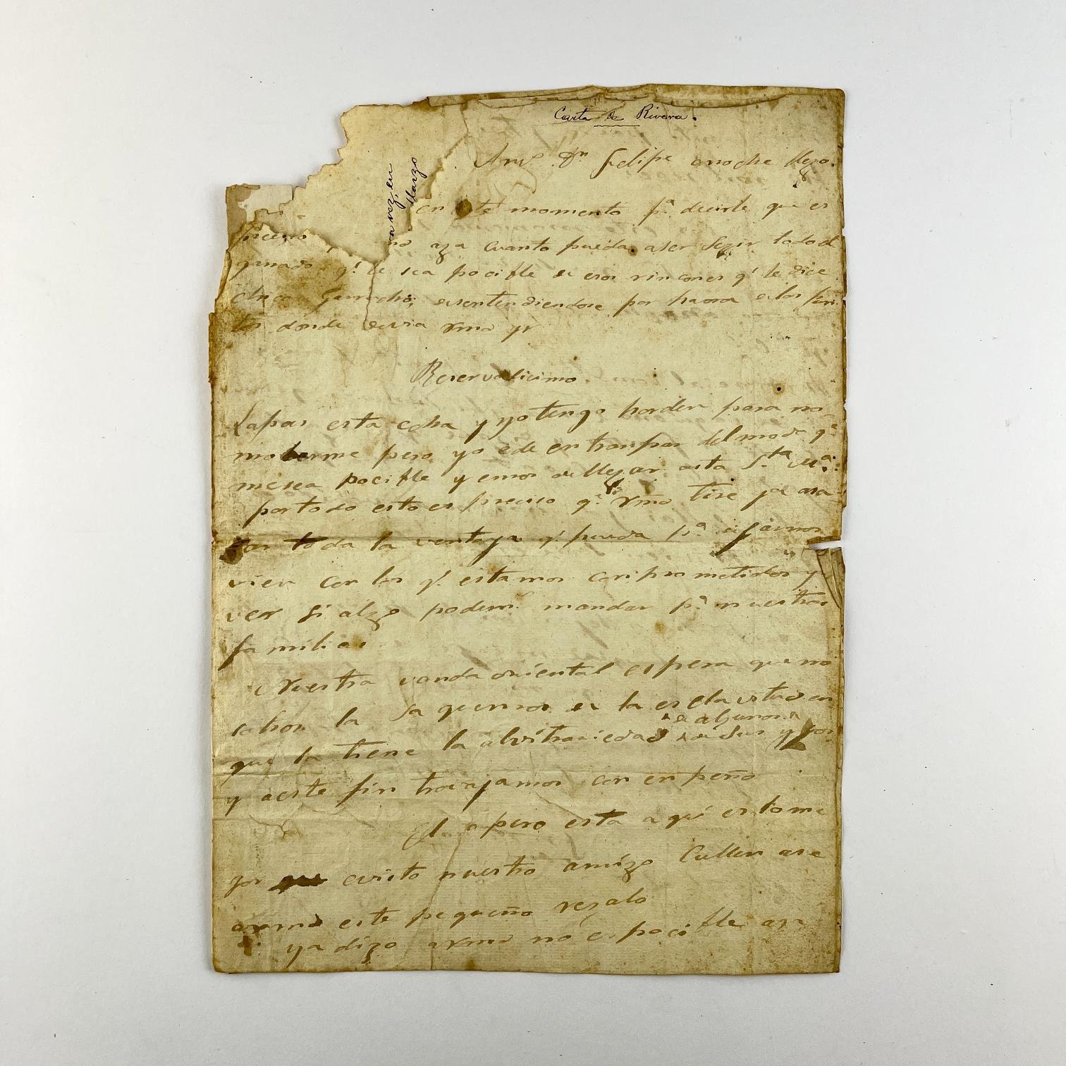 Carta Fructuoso Rivera