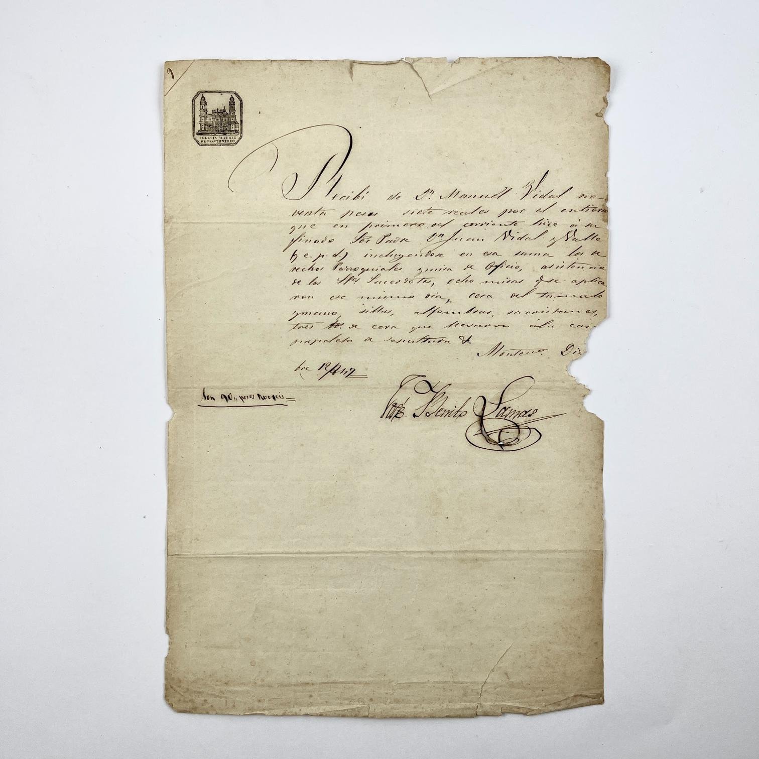 Documento Iglesia Matriz de Montevideo