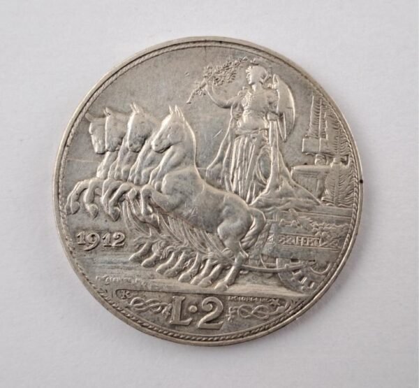 Italia 1912 2 lire de plata