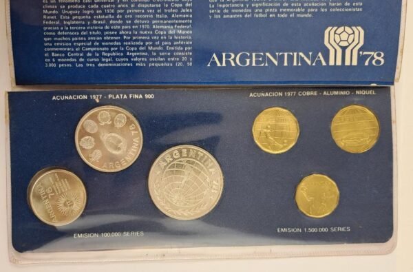 Argentina set 6 monedas mundial 1978 3 de plata