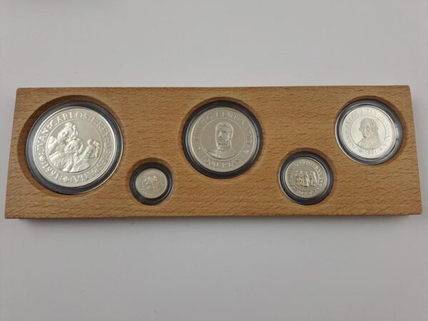 España set 5 monedas de plata 500 años de América