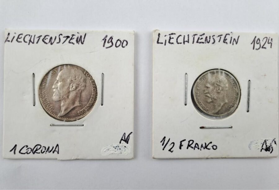 Liechtenstein 2 monedas de plata