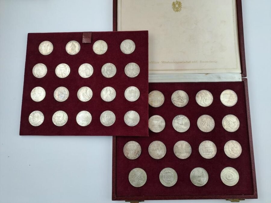 Austria set 38 shilling de plata