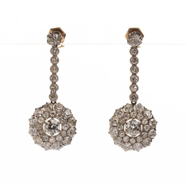 Caravanas en oro 18 K y brillantes