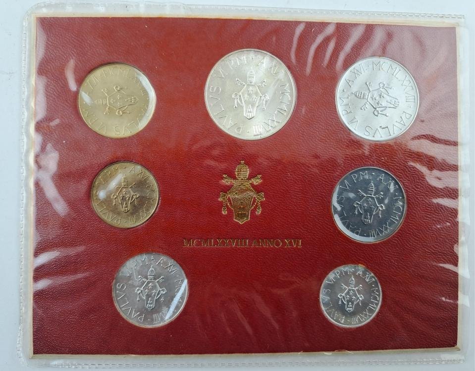 Vaticano 5 sets de monedas - Imagen 4