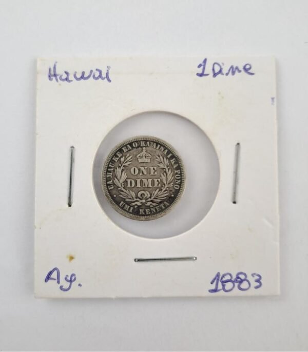 Reino de Hawai 1883 1 dime de plata