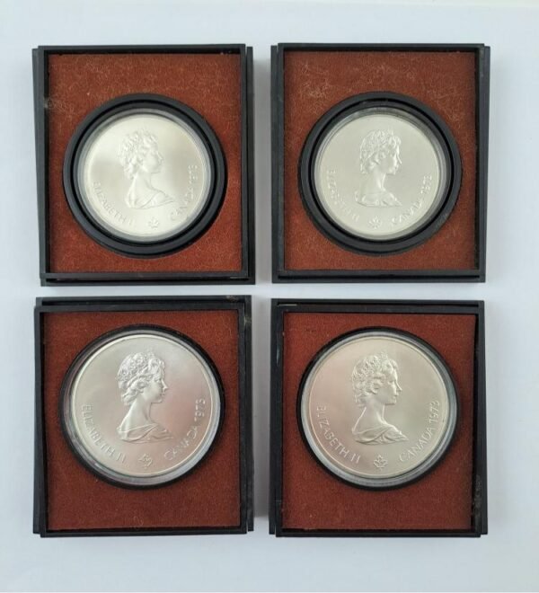 Canada 1973 4 monedas de plata de JJOO Montreal 1976