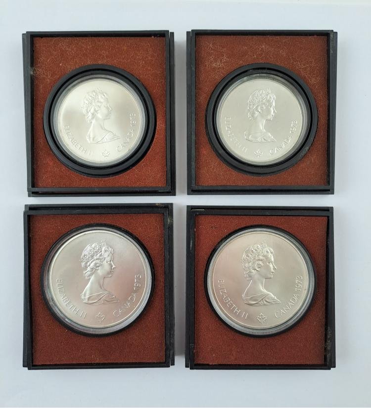 Canada 1973 4 monedas de plata de JJOO Montreal 1976