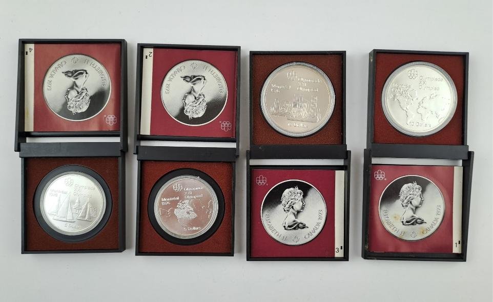 Canada 1973 4 monedas de plata de JJOO Montreal 1976 - Imagen 4