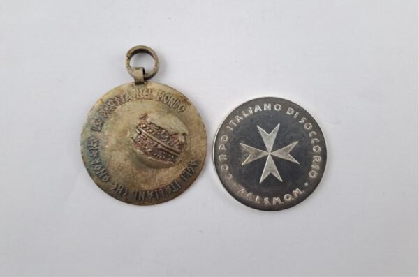 2 medallas italianas en plata