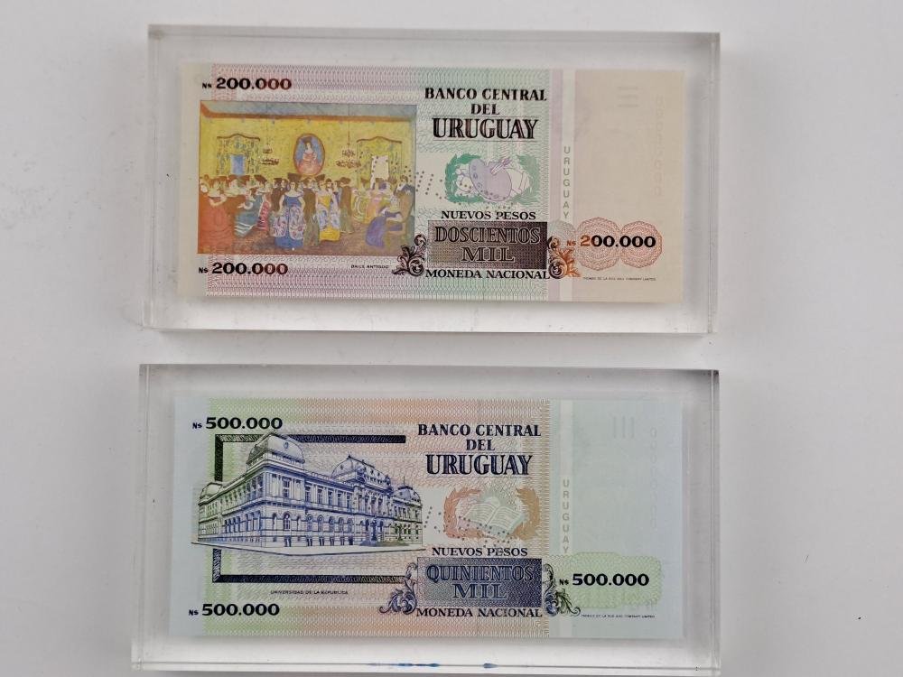 Uruguay 2 billetes Specimen 1992 - Imagen 2
