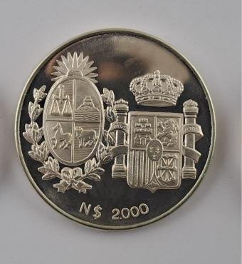Uruguay moneda de plata certificada
