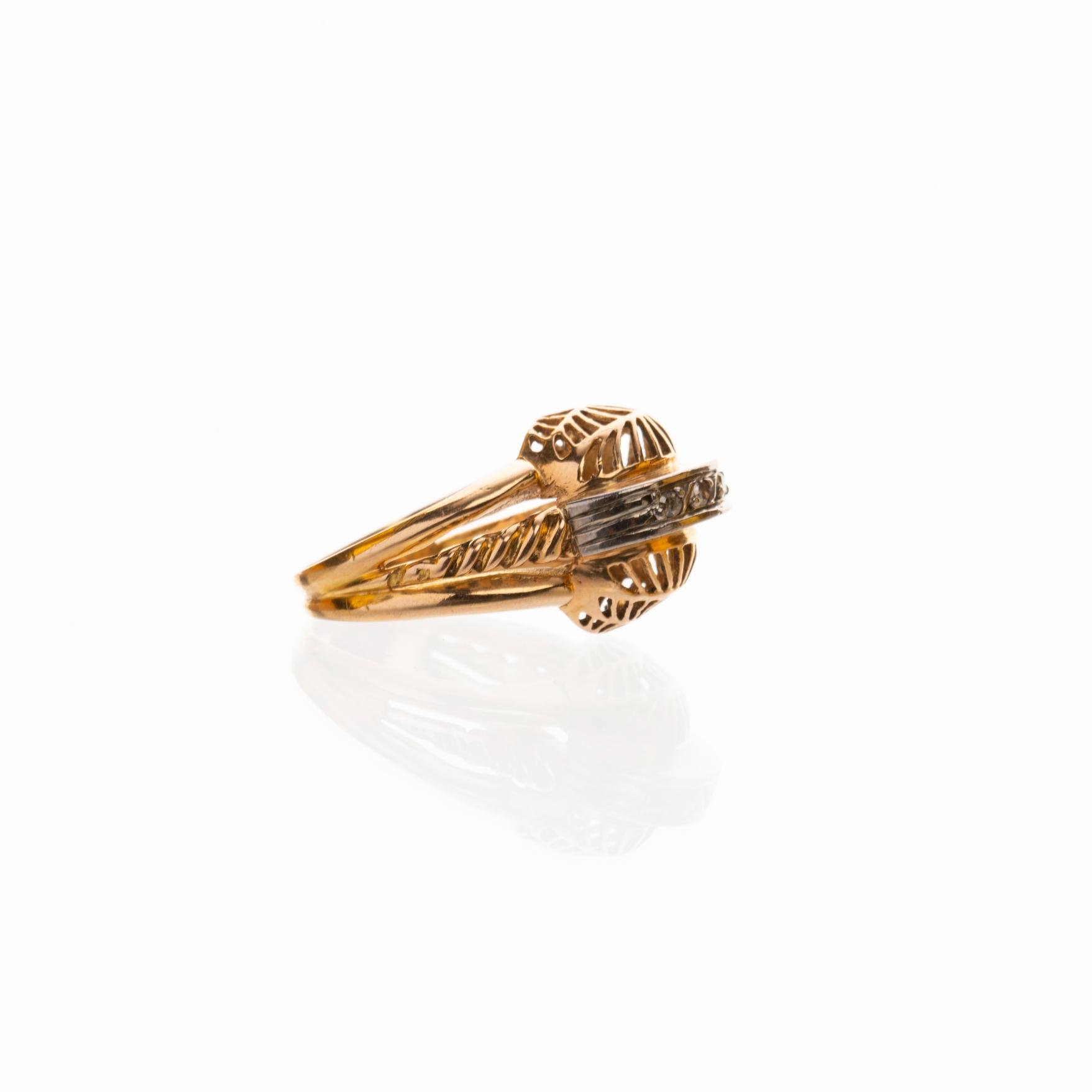 Anillo en oro 18 K y brillantes - Imagen 2