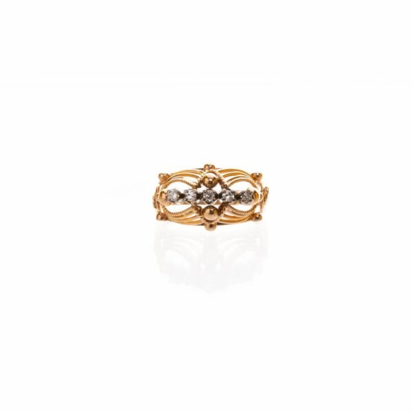 Anillo en oro 18 K y brillantes