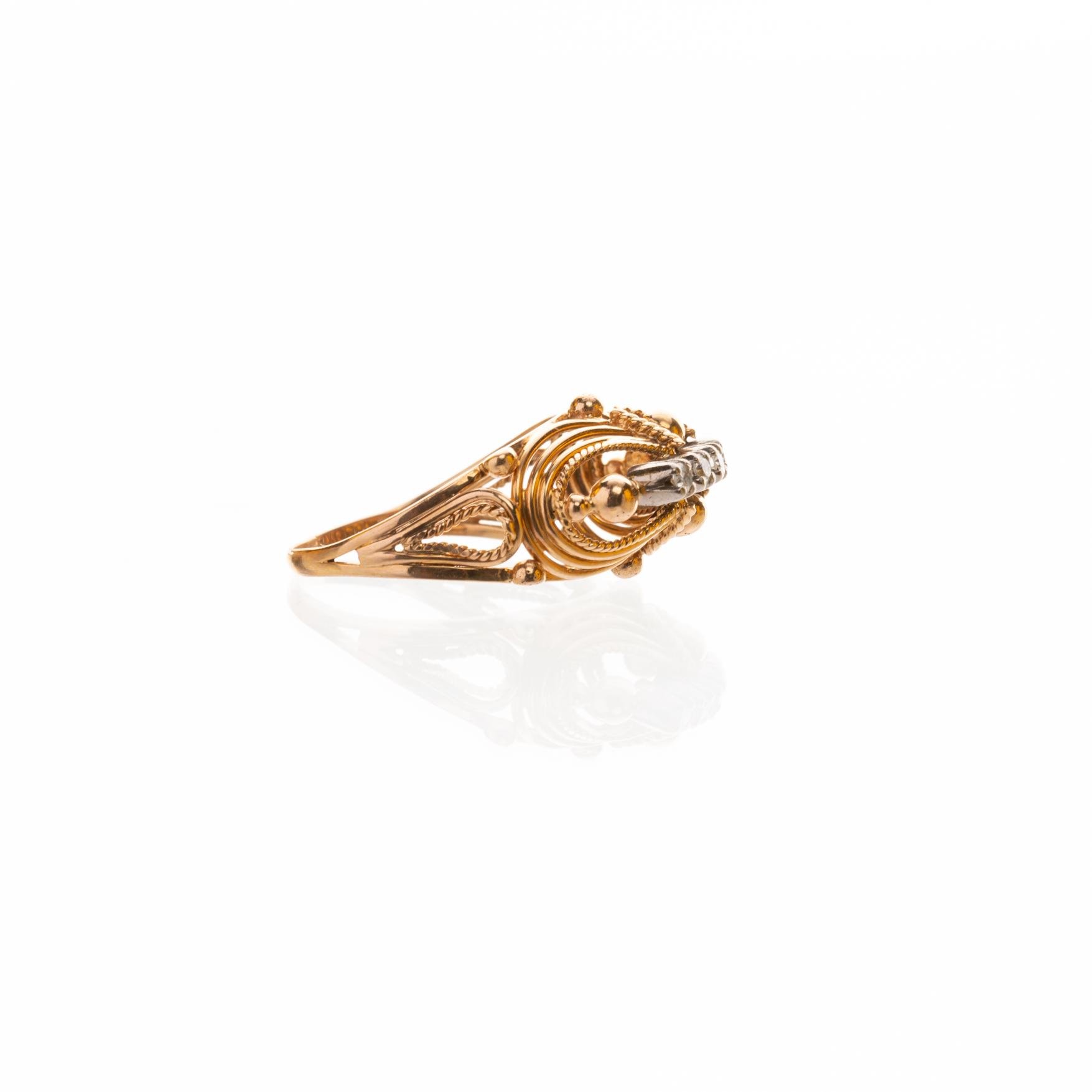 Anillo en oro 18 K y brillantes - Imagen 2
