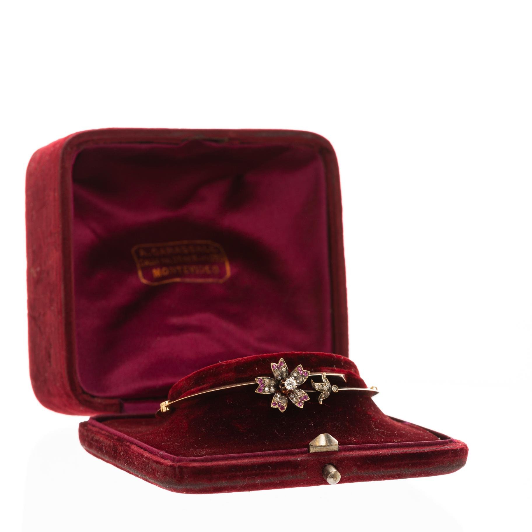 Pulsera en oro 18 K, brillante, rubíes y diamantes - Imagen 2