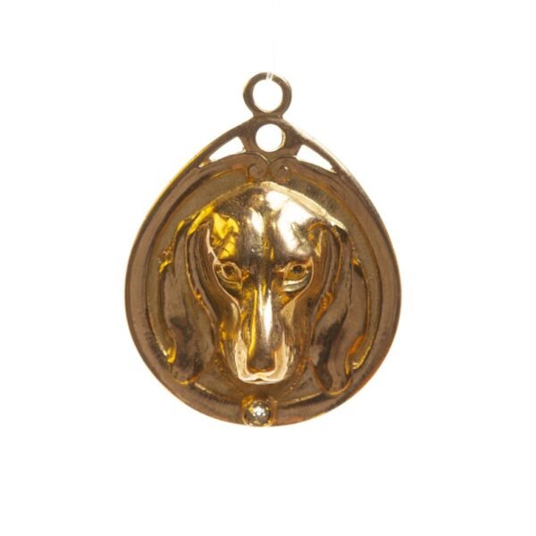 Colgante en oro 18 K y brillante