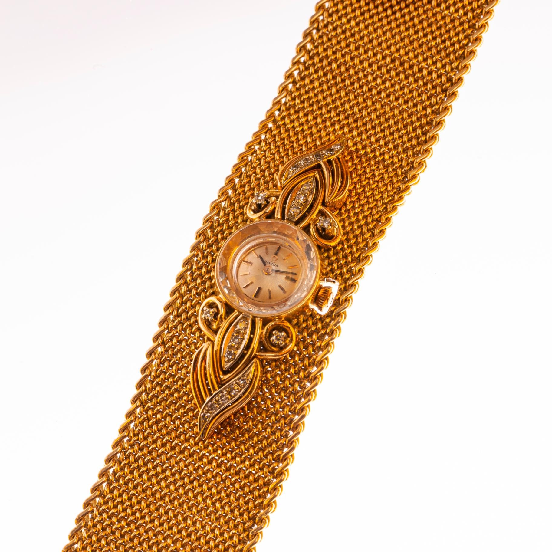 Brazalete con reloj pulsera en oro 18 K - Imagen 2