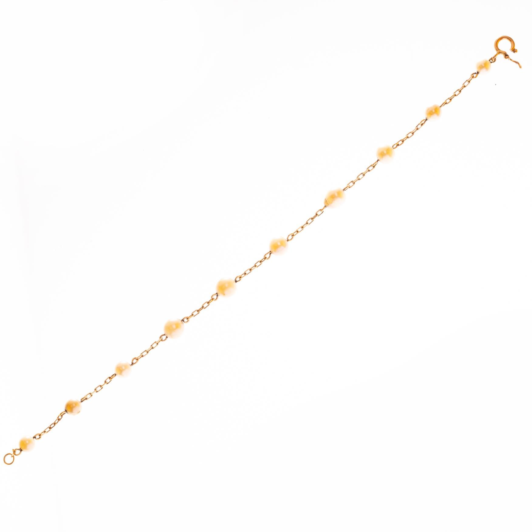 Pulsera en oro 18 K y perlas