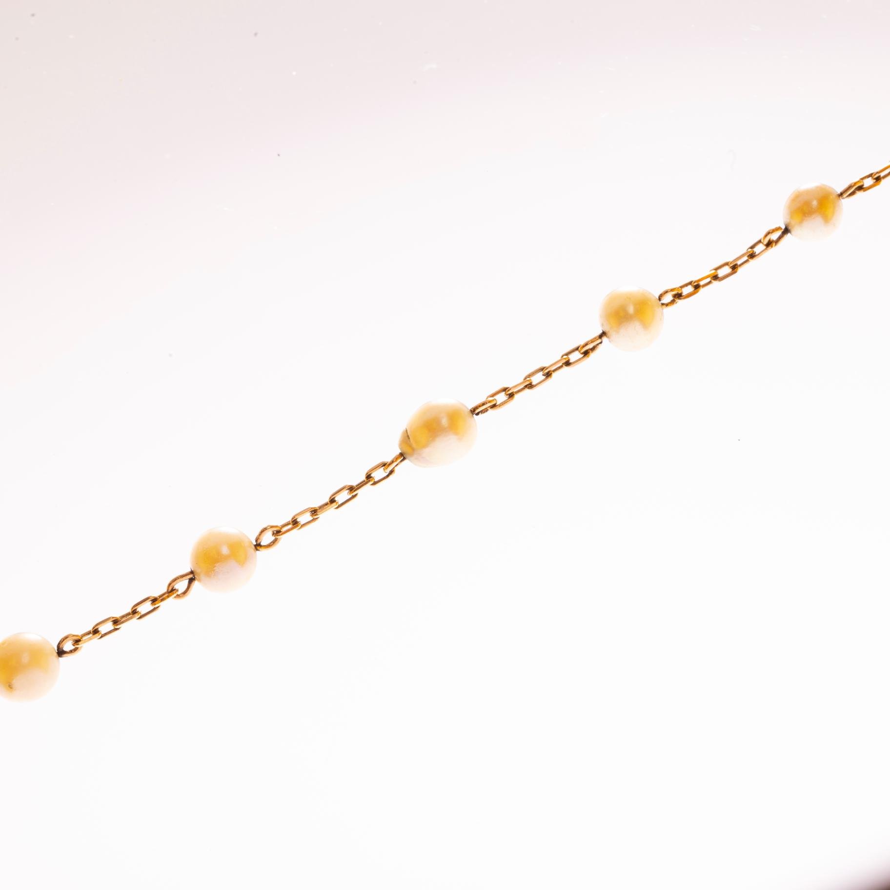 Pulsera en oro 18 K y perlas - Imagen 2