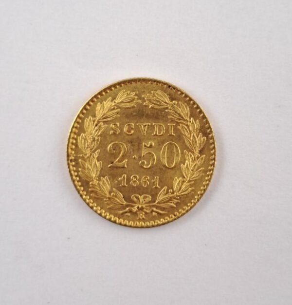 Vaticano 1861 2,5 scudi de oro