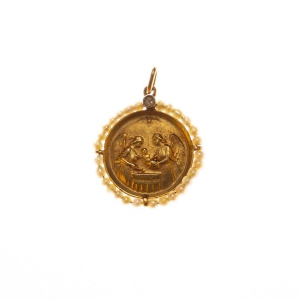 Medalla religiosa en oro 18 K amarillo
