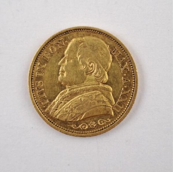 Vaticano 1867 20 lire de oro