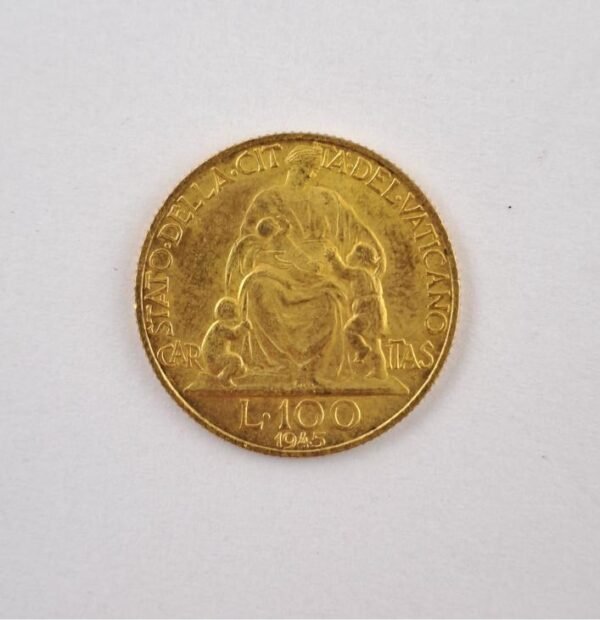 Vaticano 1945 100 lire de oro