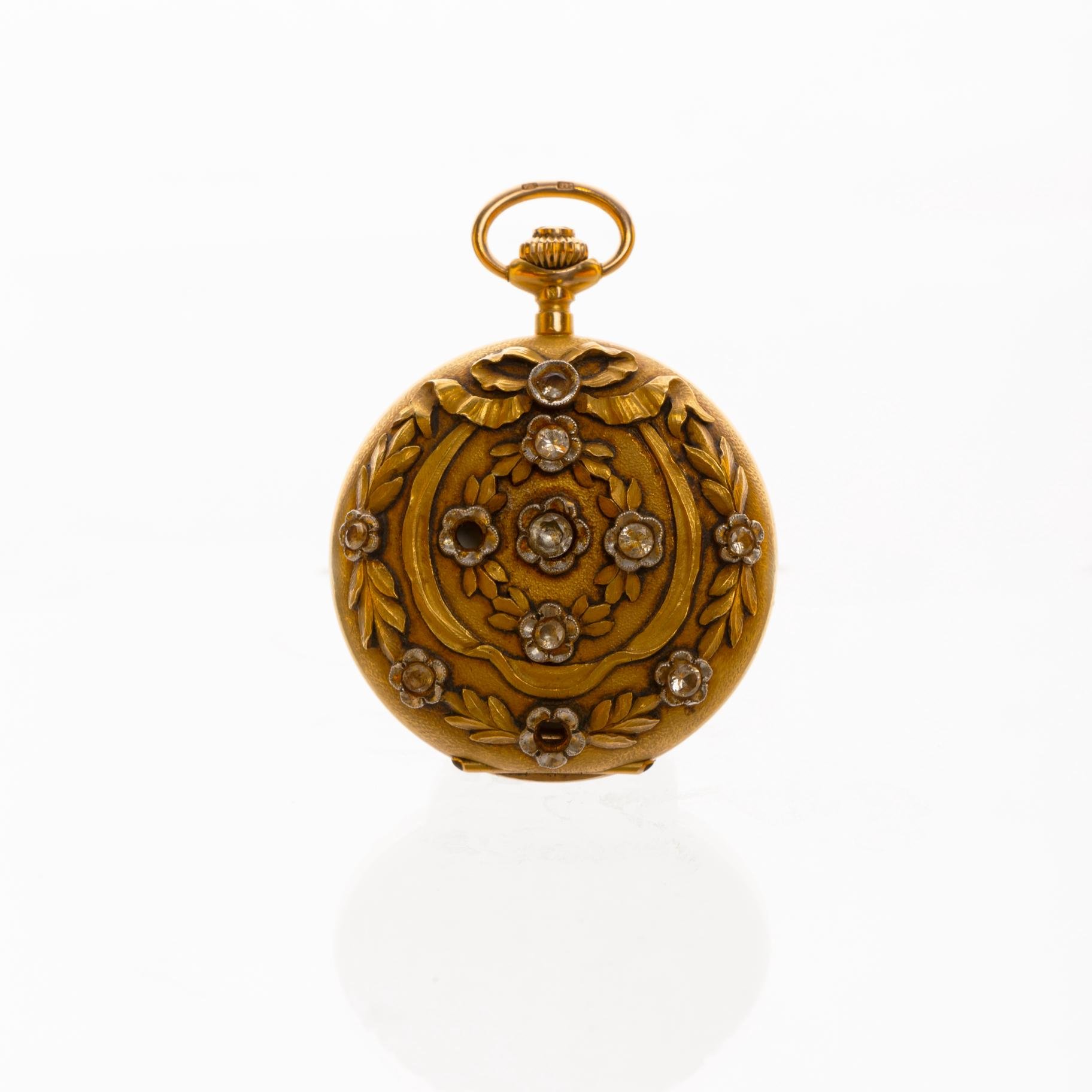 Reloj chatelaine en oro 18 K - Imagen 3