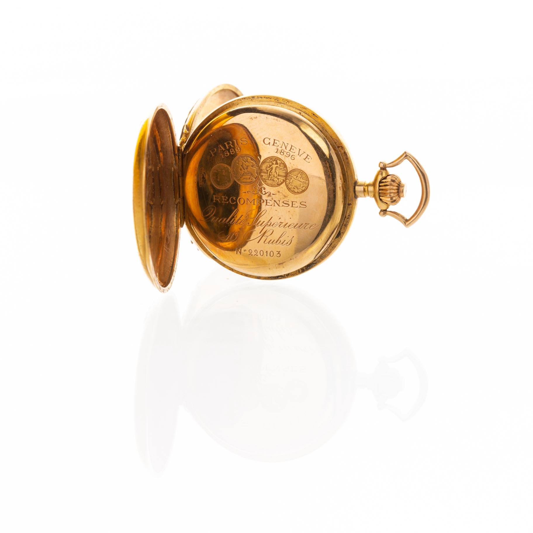 Reloj chatelaine en oro 18 K - Imagen 2