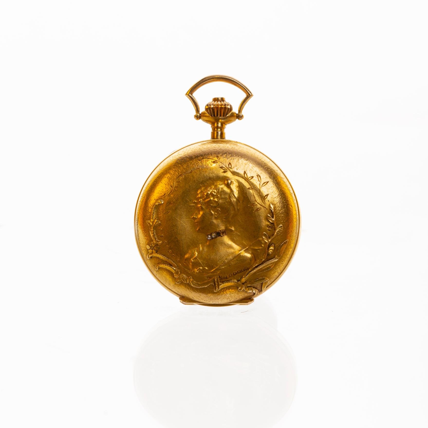 Reloj chatelaine en oro 18 K - Imagen 3