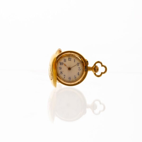 Reloj broche art nouveau en oro 18 K