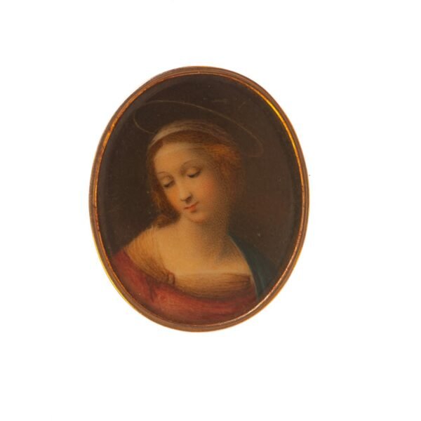 Prendedor en oro con miniatura