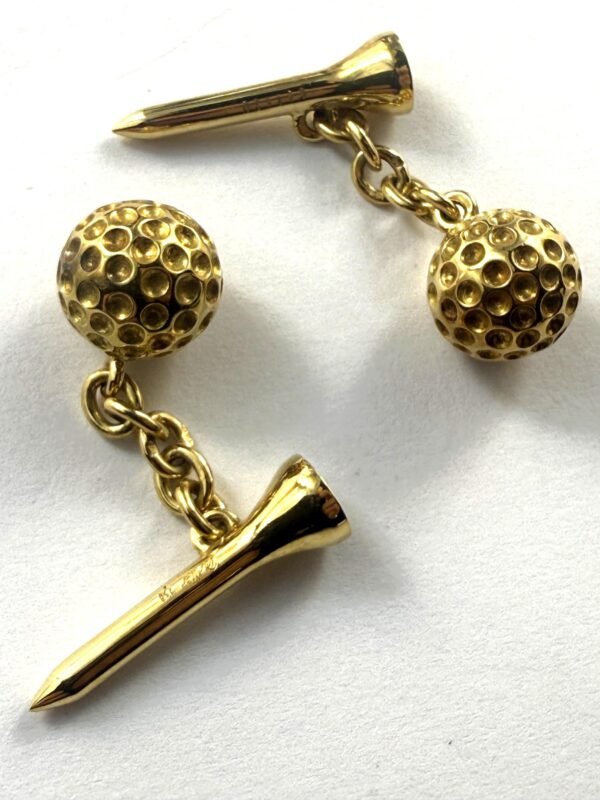 Par de gemelos en oro 18 K