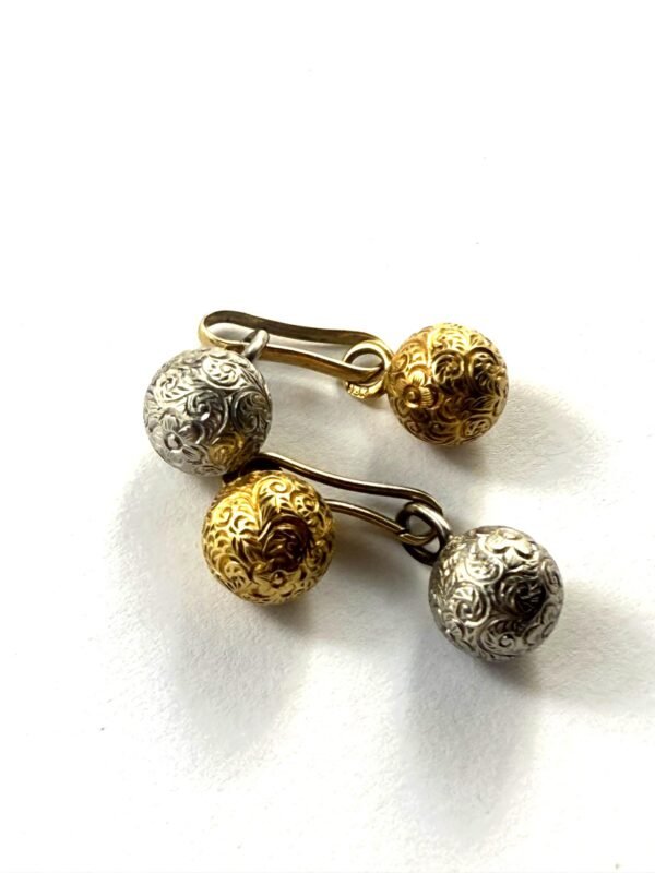 Par de gemelos en oro 18 K