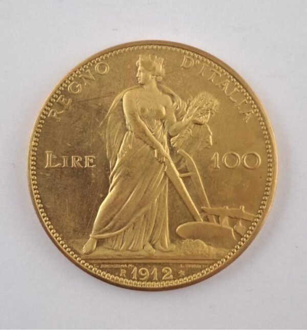 Italia 1912 100 lire de oro