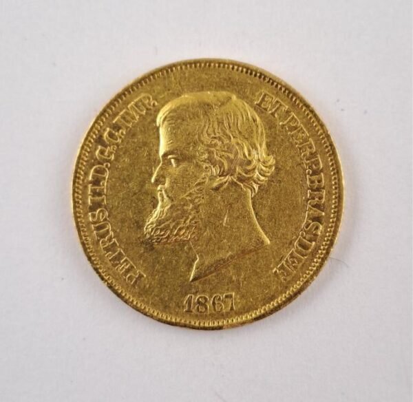 Brasil 1867 10.000 reis de oro