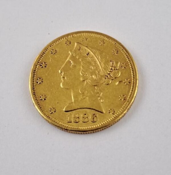 Estados Unidos 1886 5 dollars de oro