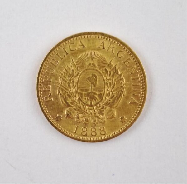 Argentina 1885 5 pesos de oro