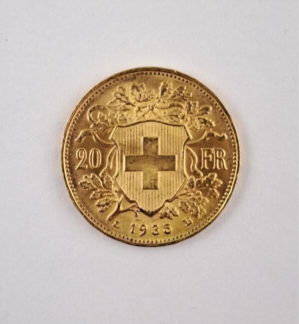 Suiza 20 francos de oro