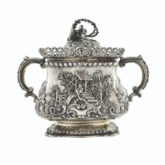 Azucarero alemán en plata