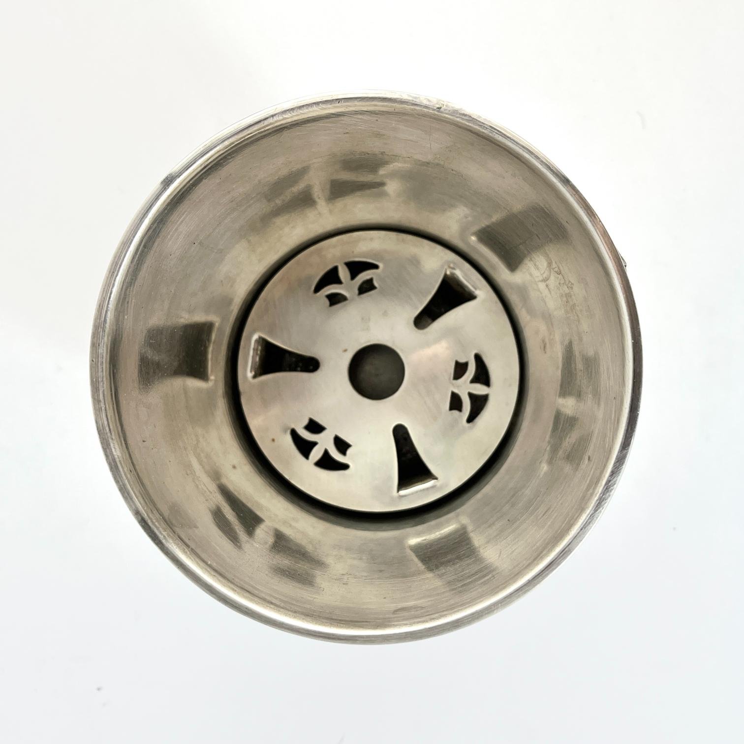 Hielera art decó inglesa en metal - Imagen 2