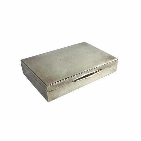 Cigarrera de sobremesa en plata