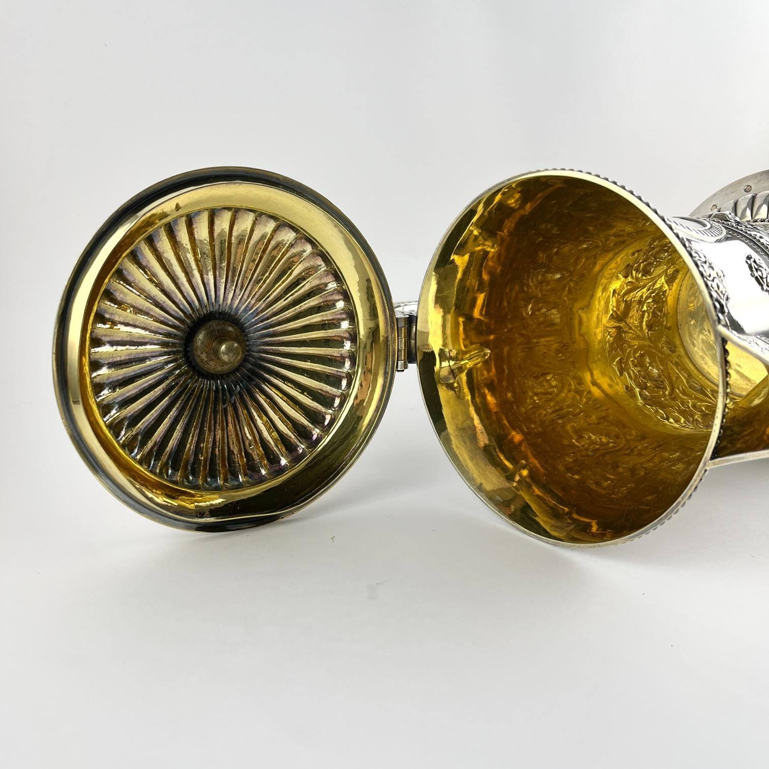 Juego inglés de vasos y jarra ingleses emn plata - Imagen 4