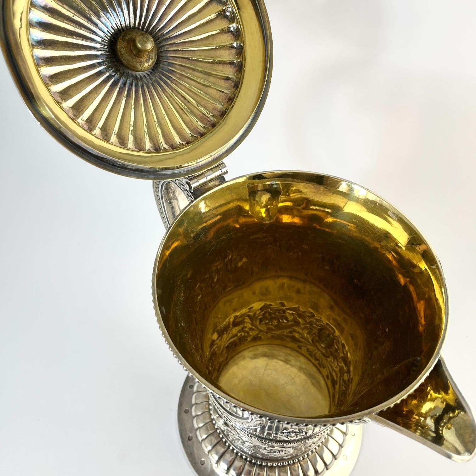 Juego inglés de vasos y jarra ingleses emn plata - Imagen 6