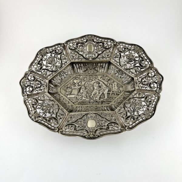 Centro de mesa en plata